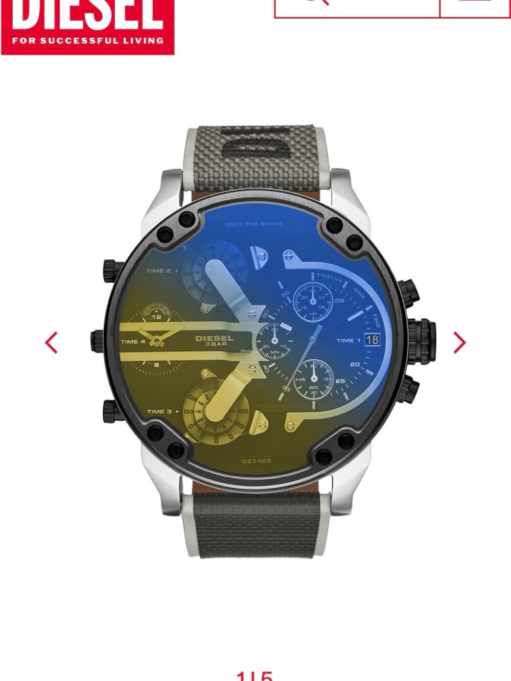 Diesel Mr Daddy 2.0 Chronograph Quartz Nylon Strap Watch 57mm - Picture 1 of 7